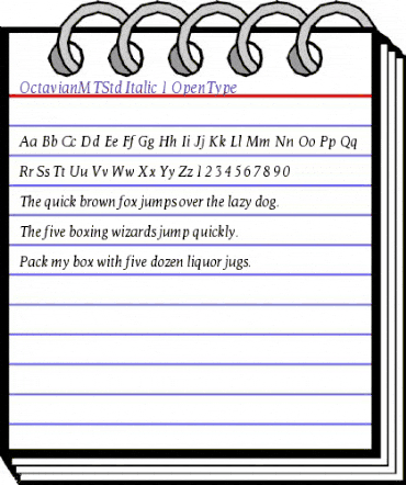 Octavian MT Std Italic animated font preview Octavian MT Std Italic animated font preview