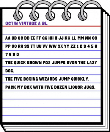 Octin Vintage A Black animated font preview Octin Vintage A Black animated font preview