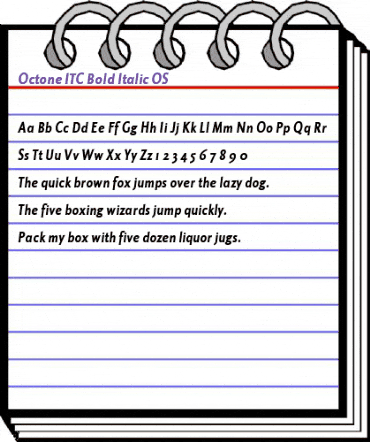 Octone ITC Bold Italic animated font preview Octone ITC Bold Italic animated font preview