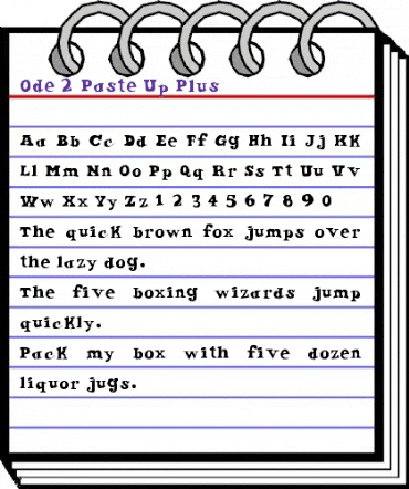 Ode 2 Paste Up Plus Regular animated font preview