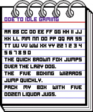 Ode to Idle Gaming Regular animated font preview Ode to Idle Gaming Regular animated font preview