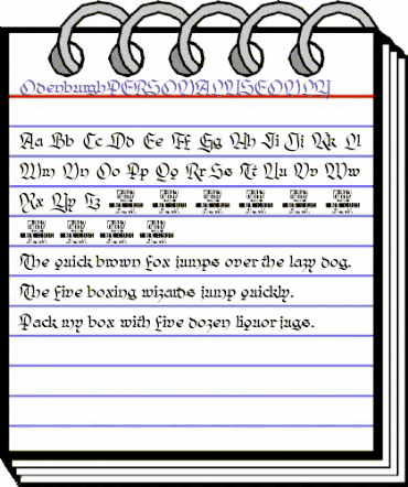 Odenburgh PERSONAL USE ONLY Regular animated font preview