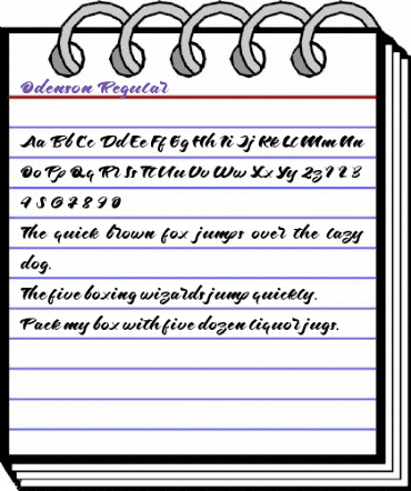 Odenson Regular animated font preview Odenson Regular animated font preview