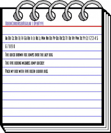 OdeonCondensedRegular Regular animated font preview OdeonCondensedRegular Regular animated font preview