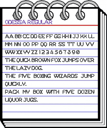 Odessa Regular animated font preview Odessa Regular animated font preview