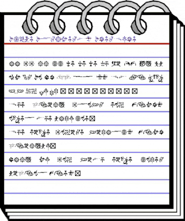 Odile Ornaments animated font preview Odile Ornaments animated font preview