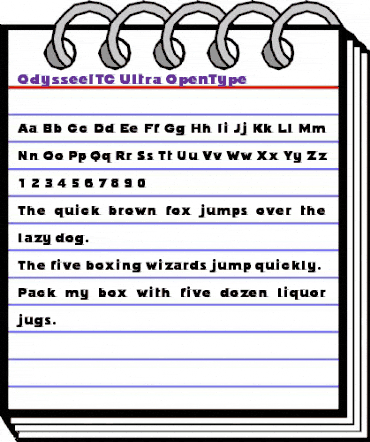 Odyssee ITC Ultra animated font preview Odyssee ITC Ultra animated font preview