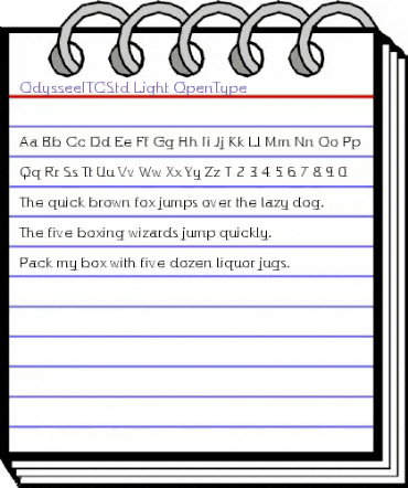 Odyssee ITC Std Light animated font preview Odyssee ITC Std Light animated font preview