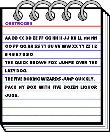 Oestrogen Regular animated font preview Oestrogen Regular animated font preview