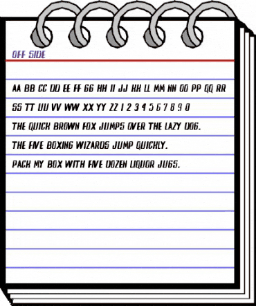 Off Side Regular animated font preview