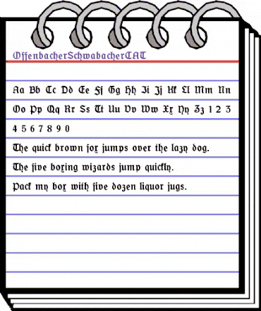 OffenbacherSchwabacherCAT Regular animated font preview OffenbacherSchwabacherCAT Regular animated font preview