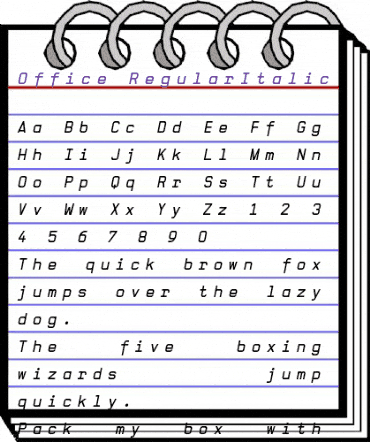 Office Regular Italic animated font preview Office Regular Italic animated font preview