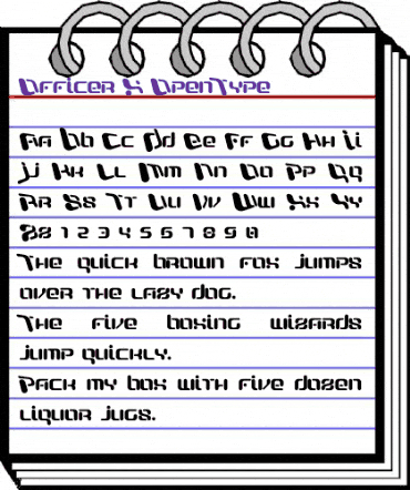 Officer X Regular animated font preview Officer X Regular animated font preview
