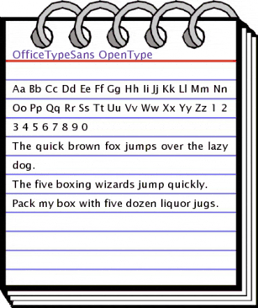 OfficeTypeSans Regular animated font preview OfficeTypeSans Regular animated font preview