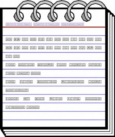 Official Capitals Regular animated font preview Official Capitals Regular animated font preview