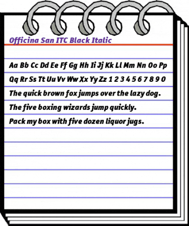 OfficinaSanITCBlack Italic animated font preview OfficinaSanITCBlack Italic animated font preview