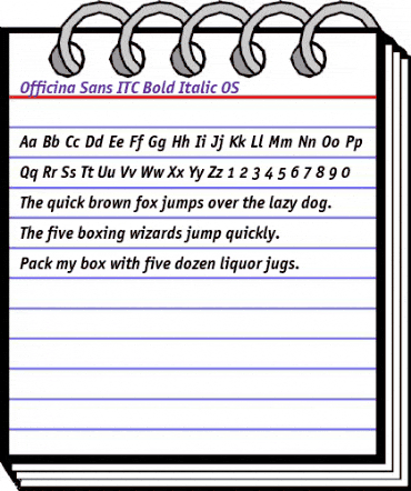 Officina Sans ITC Bold Italic animated font preview Officina Sans ITC Bold Italic animated font preview