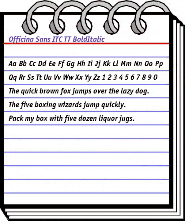 Officina Sans ITC TT BoldItalic animated font preview Officina Sans ITC TT BoldItalic animated font preview