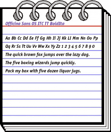 Officina Sans OS ITC TT BoldIta animated font preview Officina Sans OS ITC TT BoldIta animated font preview