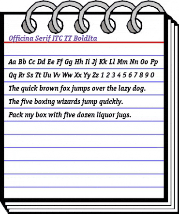 Officina Serif ITC TT BoldIta animated font preview Officina Serif ITC TT BoldIta animated font preview