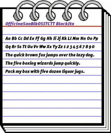 OfficinaSanBlkOSITCTT BlackIta animated font preview OfficinaSanBlkOSITCTT BlackIta animated font preview