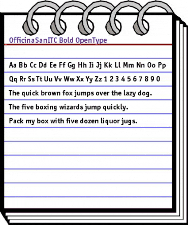 Officina Sans ITC Bold animated font preview Officina Sans ITC Bold animated font preview