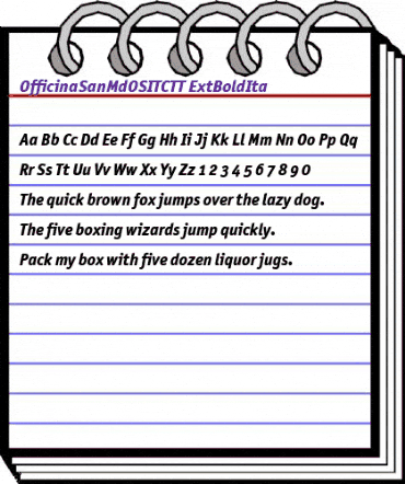 OfficinaSanOSITCTT ExtBoldIta animated font preview OfficinaSanOSITCTT ExtBoldIta animated font preview