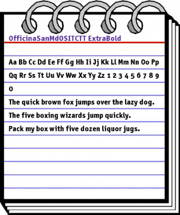 OfficinaSanOSITCTT ExtraBold animated font preview