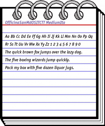 OfficinaSanOSITCTT MediumIta animated font preview