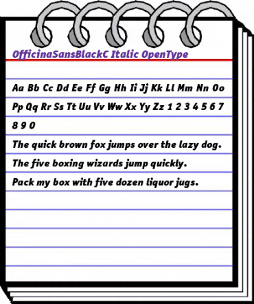 OfficinaSansBlackC Italic animated font preview OfficinaSansBlackC Italic animated font preview
