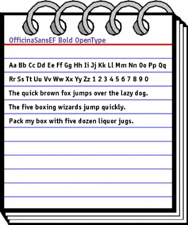 OfficinaSansEF Bold animated font preview OfficinaSansEF Bold animated font preview