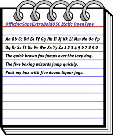 OfficinaSansExtraBoldOSC Italic animated font preview OfficinaSansExtraBoldOSC Italic animated font preview