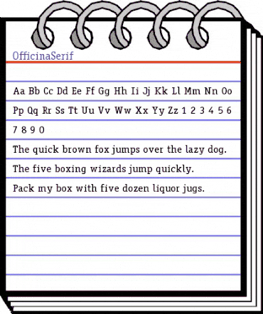 OfficinaSerif Regular animated font preview