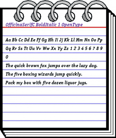 OfficinaSerifC Regular animated font preview