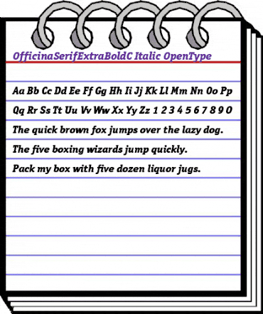 OfficinaSerifExtraBoldC Italic animated font preview OfficinaSerifExtraBoldC Italic animated font preview