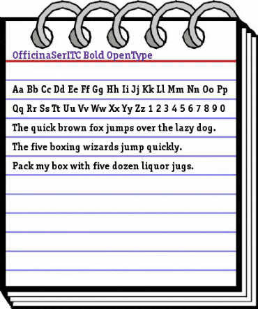 Officina Serif ITC Bold animated font preview Officina Serif ITC Bold animated font preview