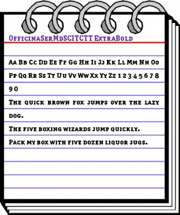 OfficinaSerMdSCITCTT ExtraBold animated font preview