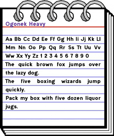 Ogonek Heavy Regular animated font preview Ogonek Heavy Regular animated font preview