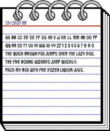 Oh Crud BB Regular animated font preview Oh Crud BB Regular animated font preview