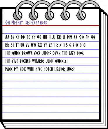 Oh Mighty Isis Expanded Expanded animated font preview Oh Mighty Isis Expanded Expanded animated font preview