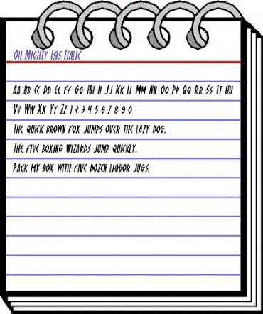 Oh Mighty Isis Italic Italic animated font preview Oh Mighty Isis Italic Italic animated font preview