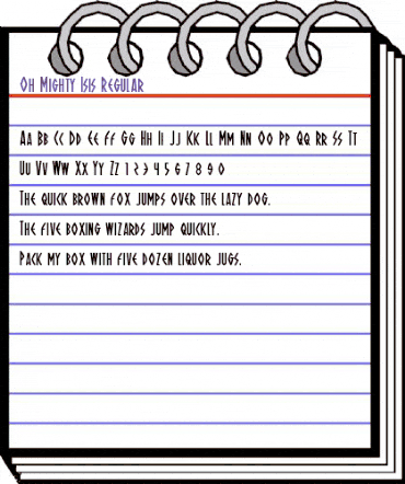 Oh Mighty Isis Regular animated font preview