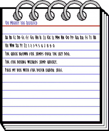 Oh Mighty Isis Rotated Regular animated font preview Oh Mighty Isis Rotated Regular animated font preview