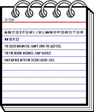 oh yeah Regular animated font preview