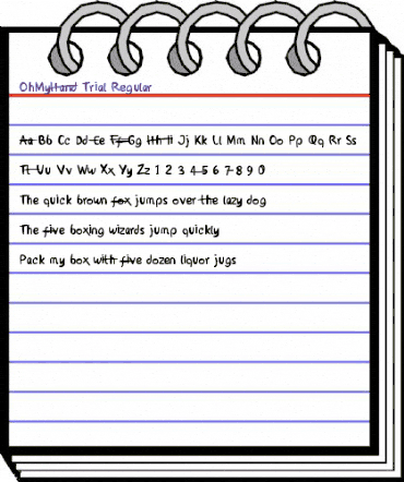 OhMyHand Regular animated font preview OhMyHand Regular animated font preview