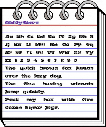OhMyStars Regular animated font preview OhMyStars Regular animated font preview