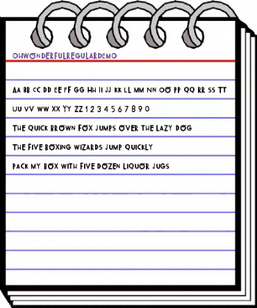 Oh Wonderful Regular DEMO Regular animated font preview