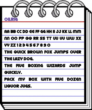 Oilrig Regular animated font preview Oilrig Regular animated font preview