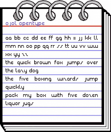 ojol Regular animated font preview