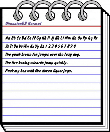 OkassionDB Normal animated font preview OkassionDB Normal animated font preview